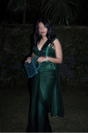 Emerald Rush Corset Saree