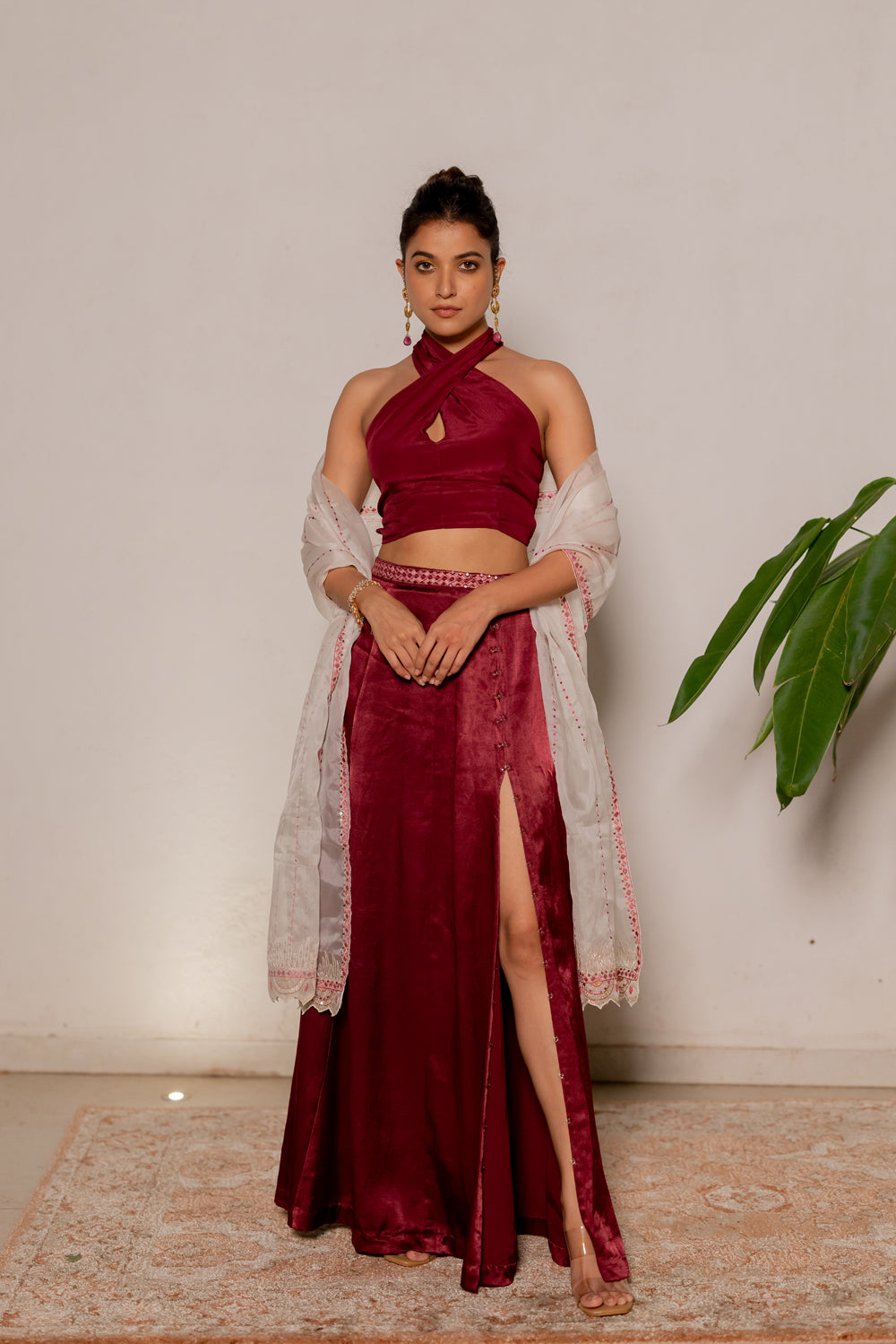 Slit Lehenga Set