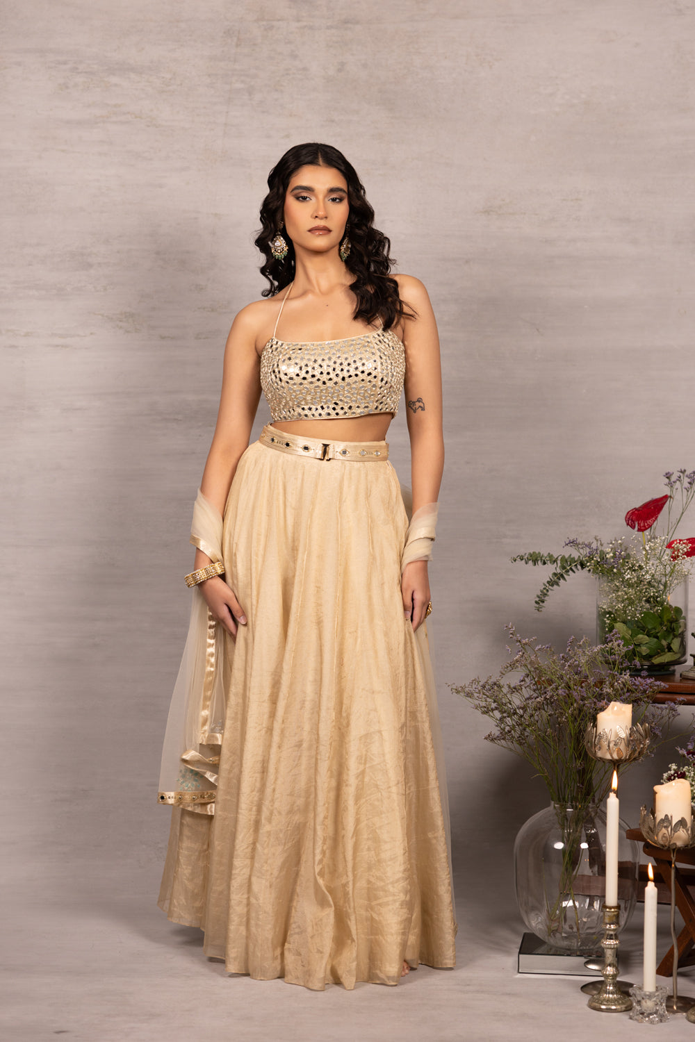 RSVP'd in Mirror Lehenga Set
