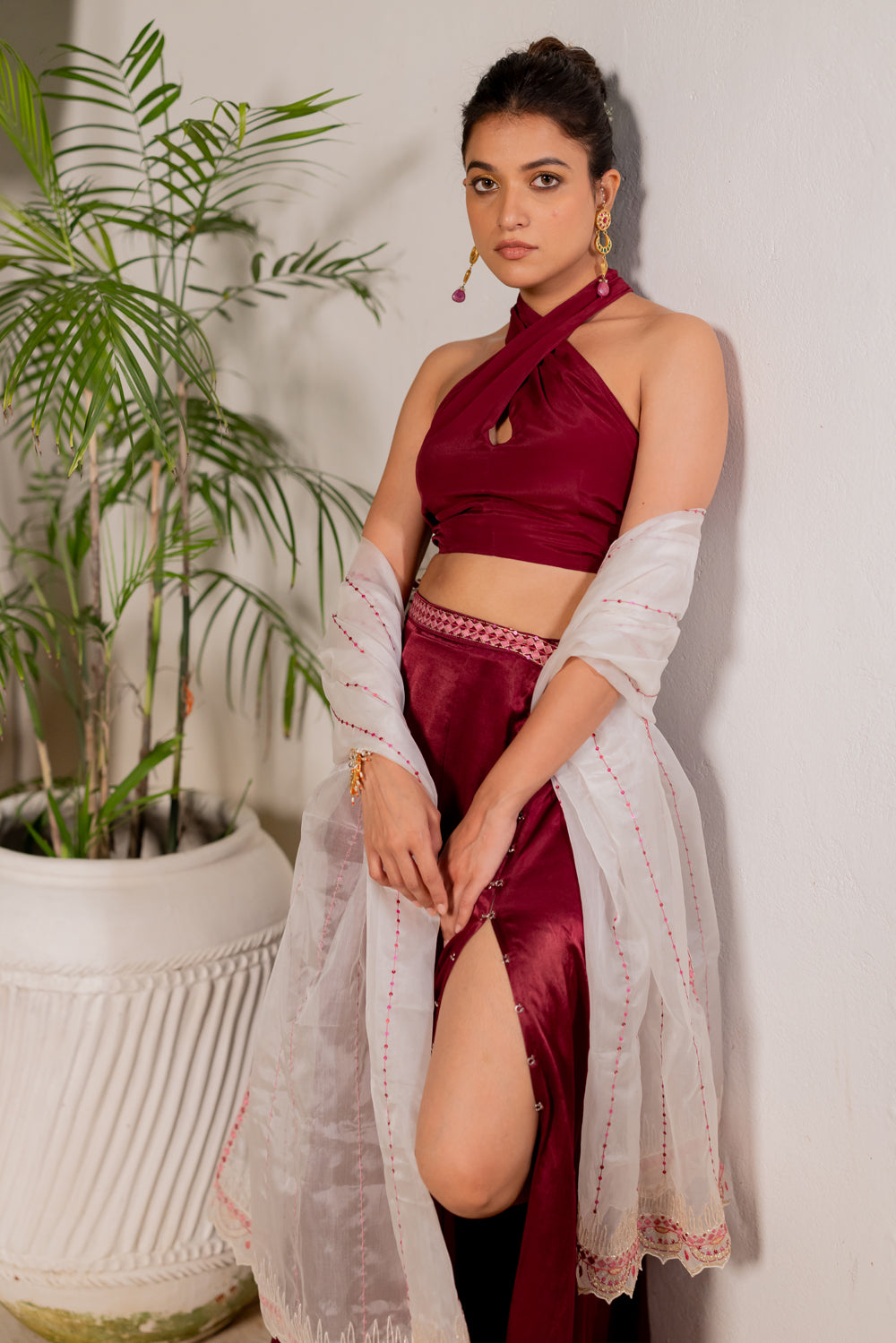Slit Lehenga Set