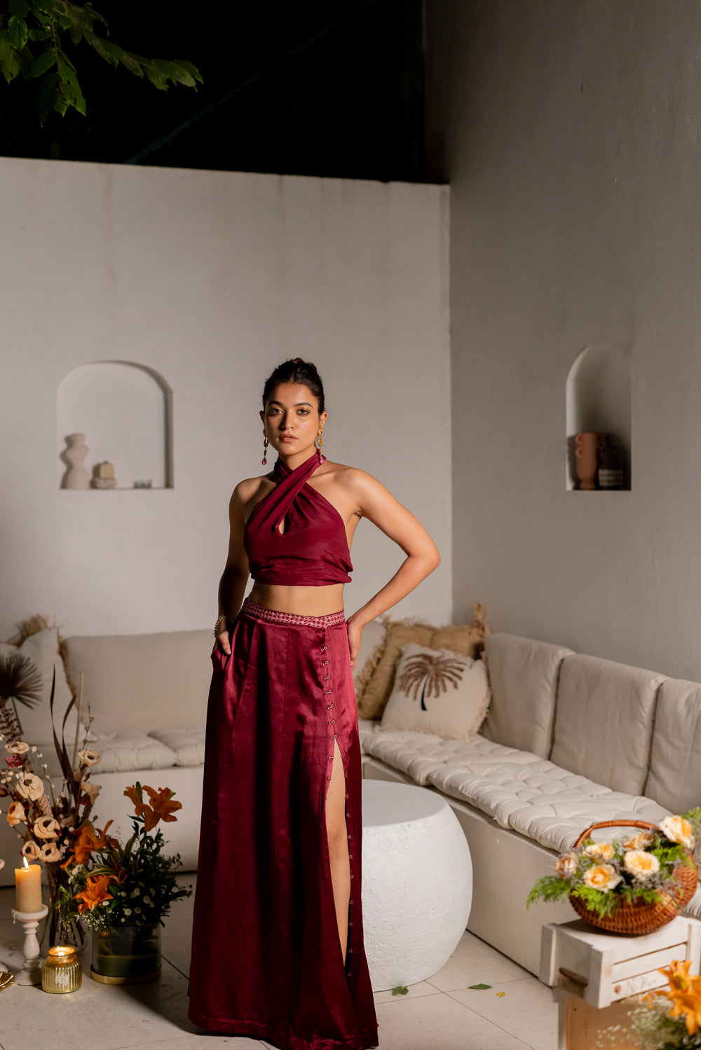 Slit Lehenga Set
