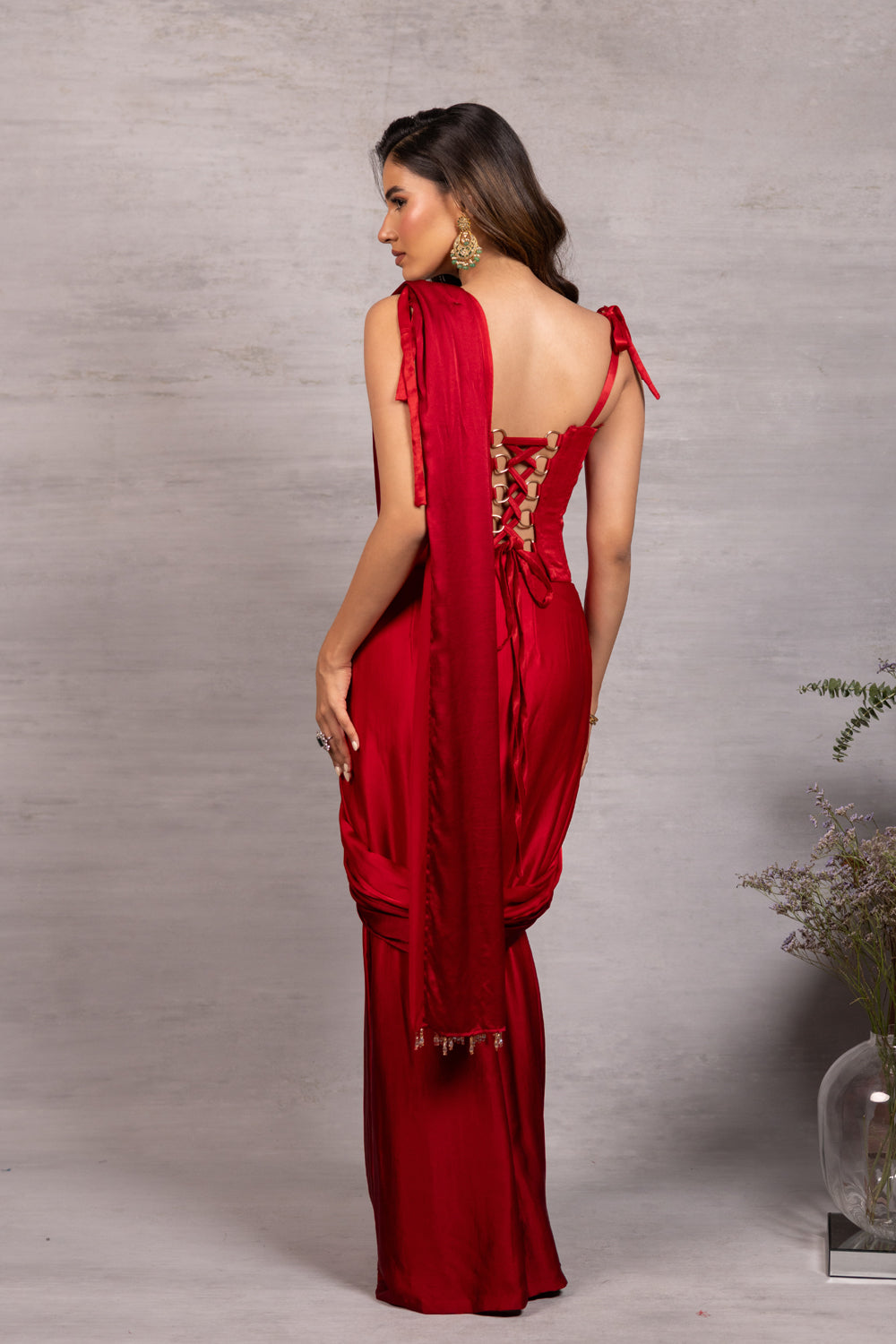 Ruby Rush Corset Saree