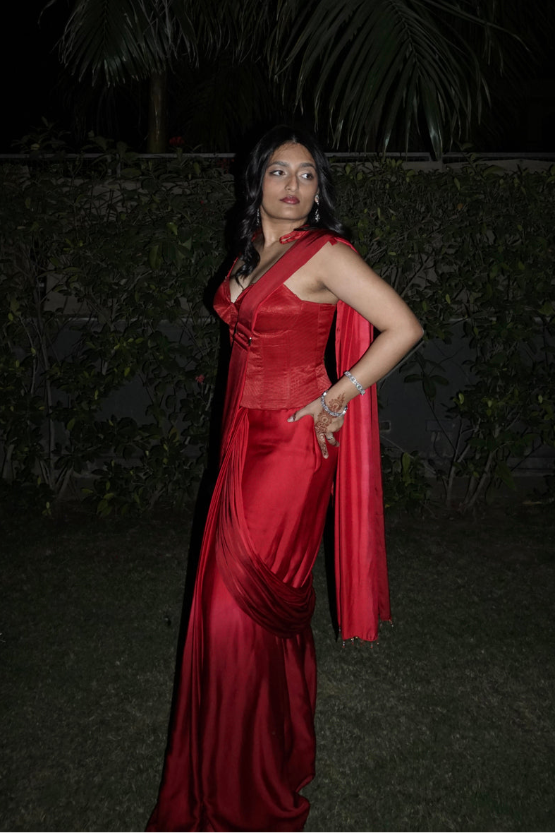 Ruby Rush Corset Saree