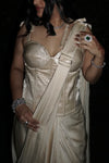 Champagne Rush Corset Saree