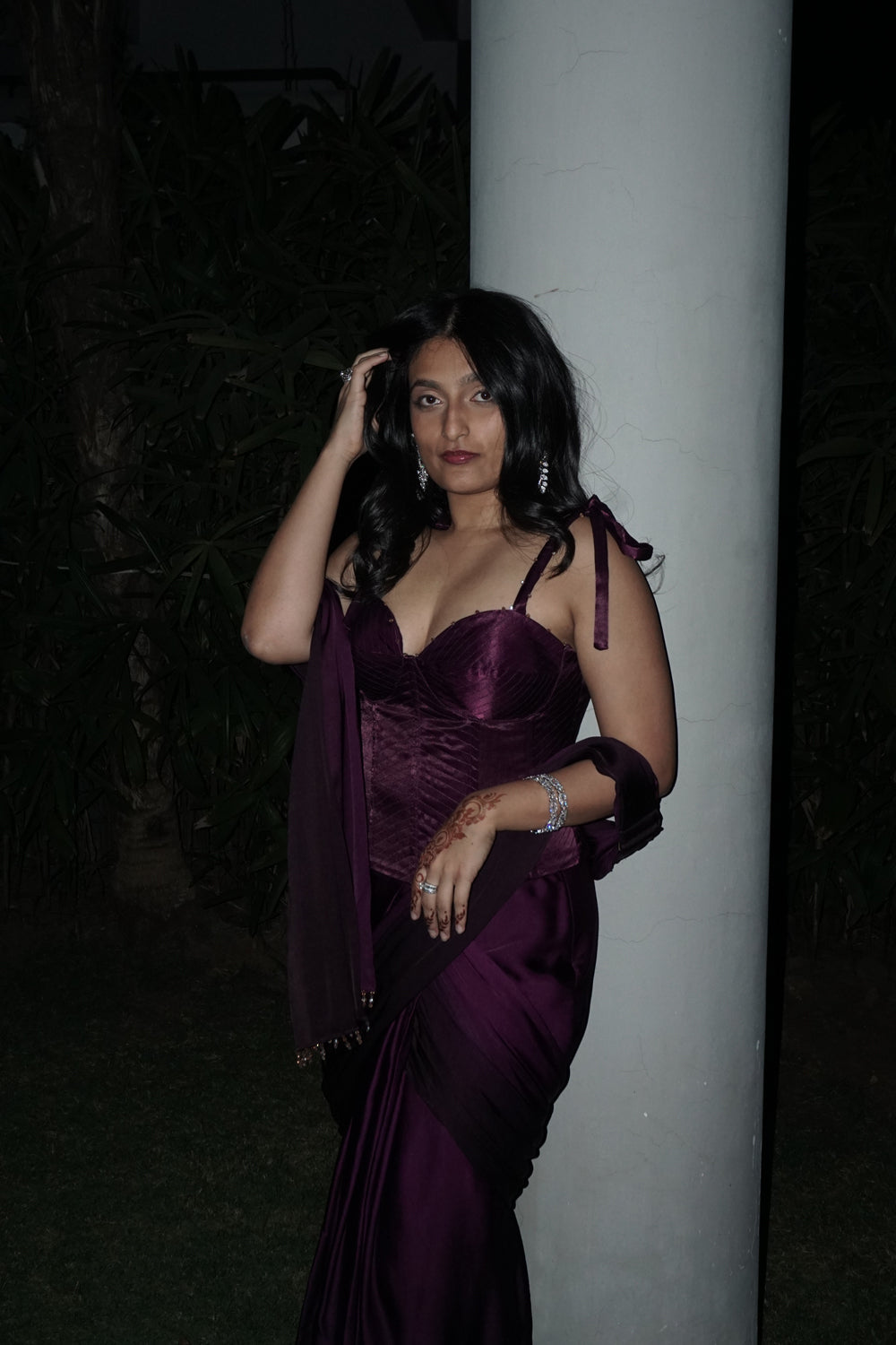 Amethyst Rush Corset Saree