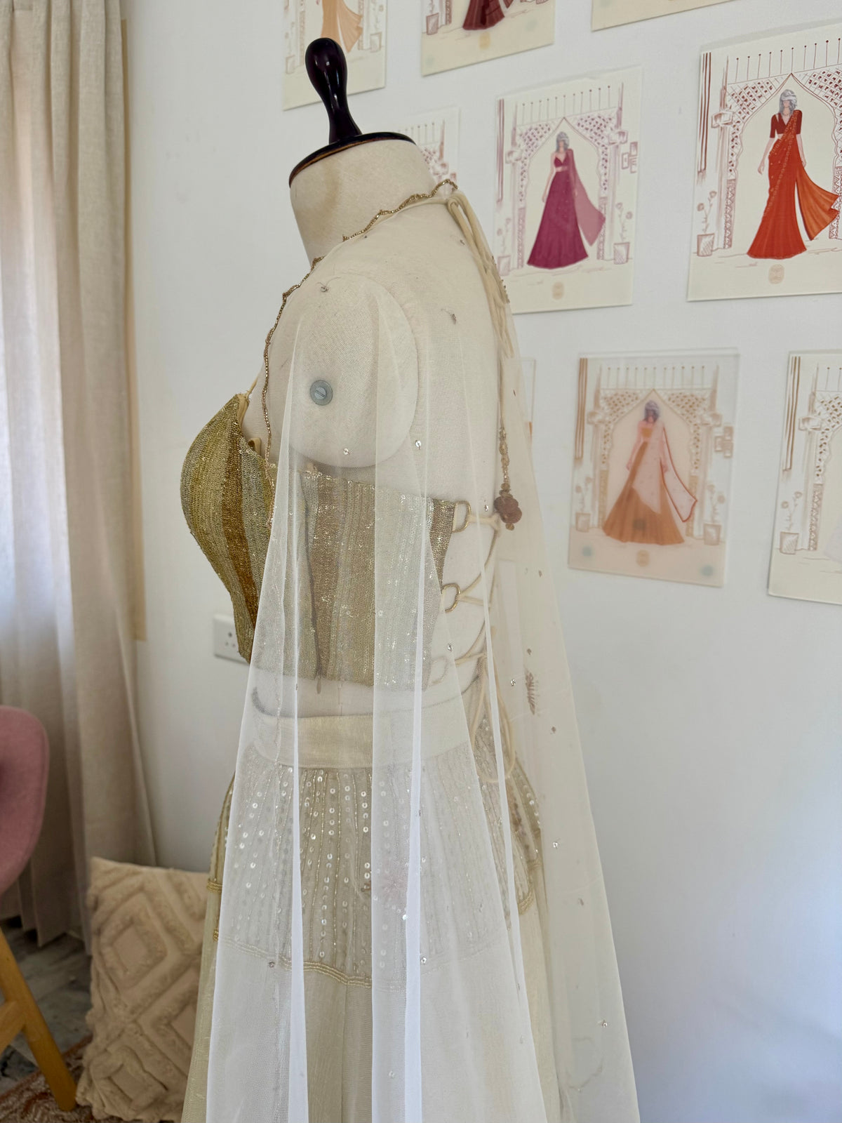 Golden Dreams Corset Lehenga