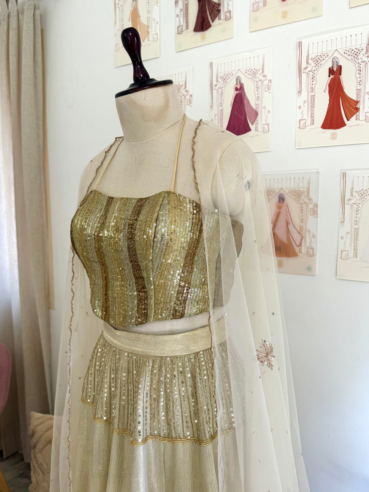 Golden Dreams Corset Lehenga