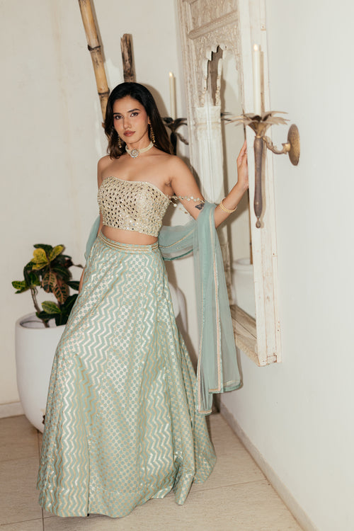 Aaina Corset Lehenga Set