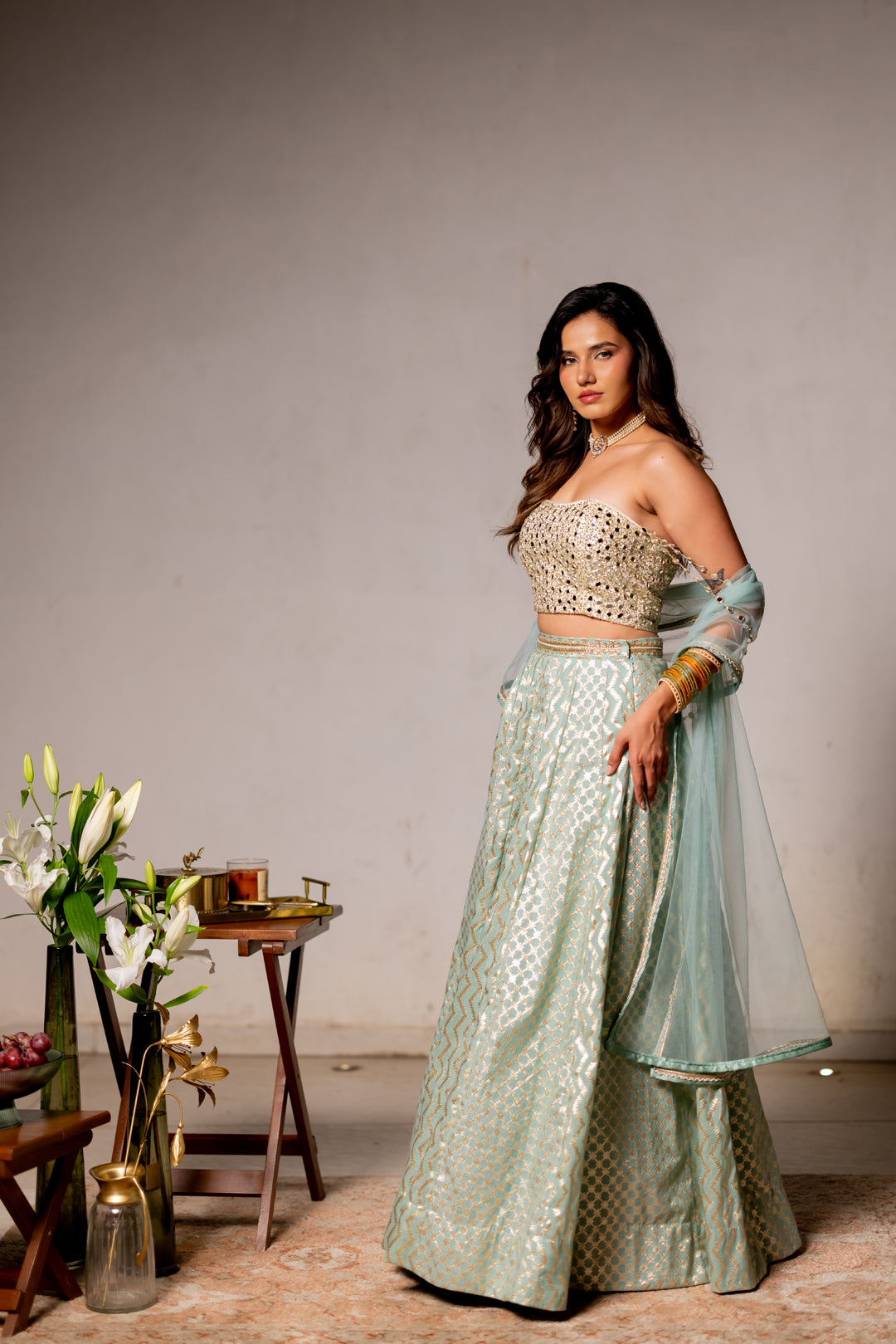 Aaina Corset Lehenga Set
