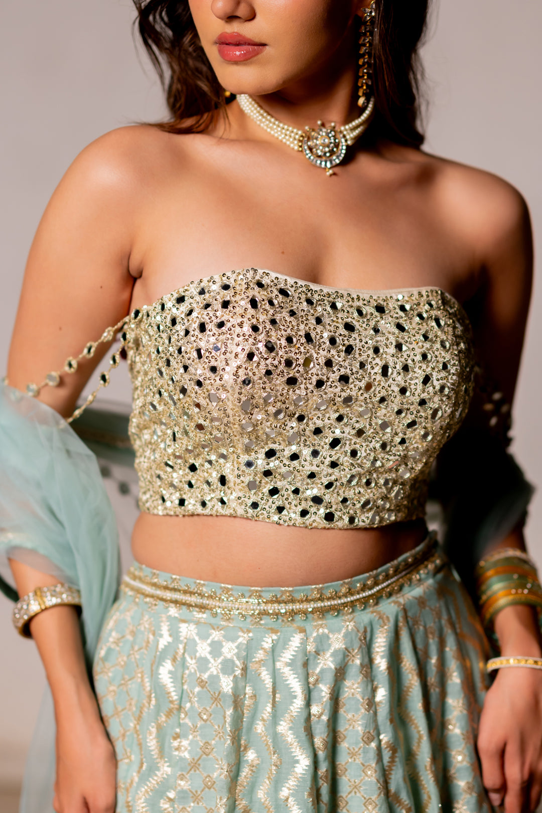 Aaina Corset Lehenga Set