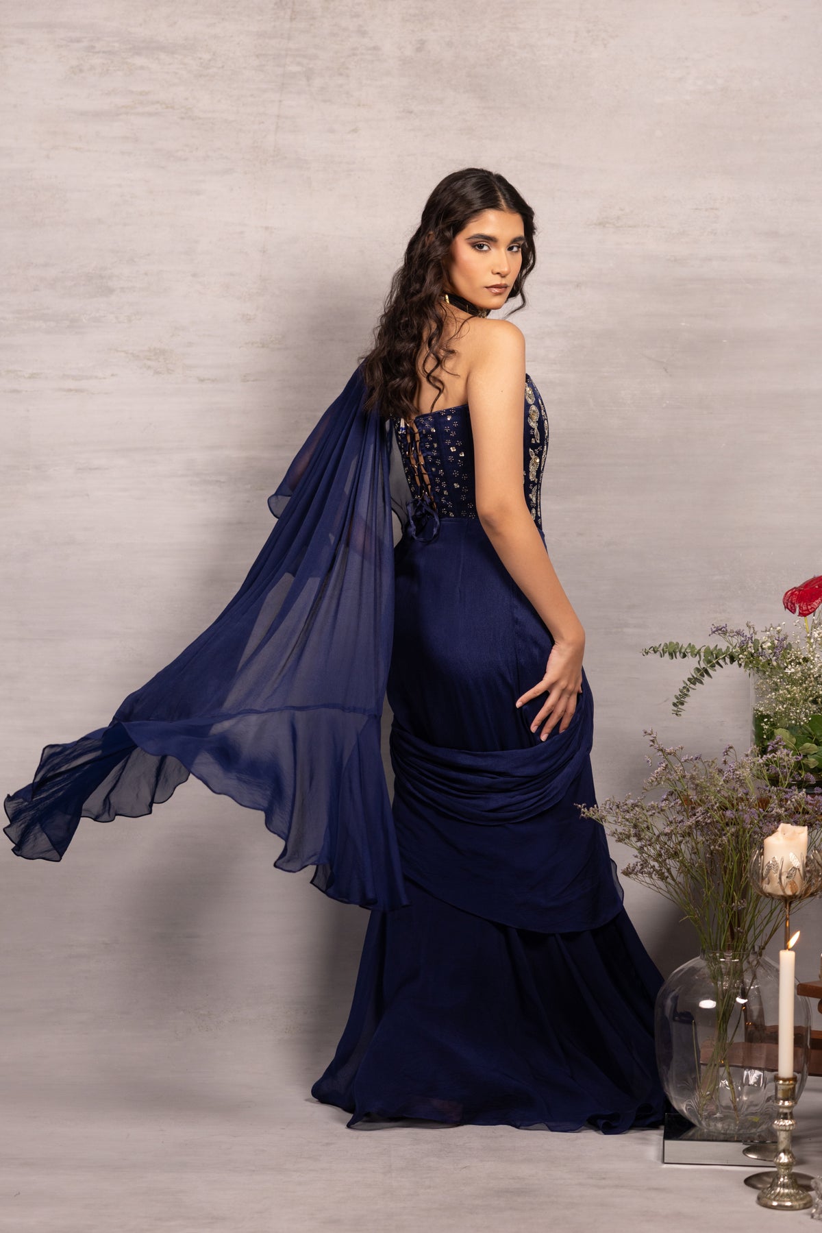 Runaway Ruffle Saree Set