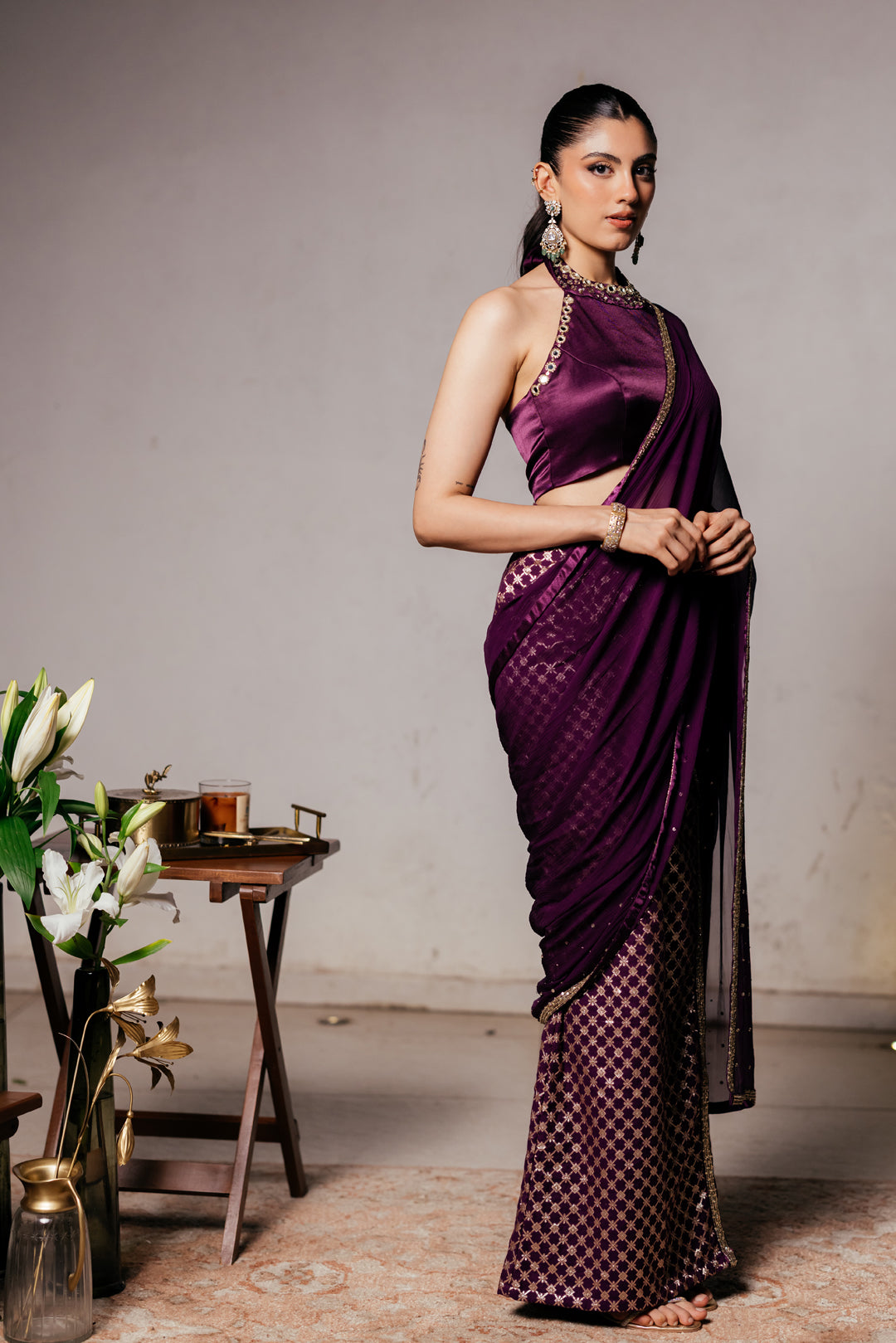 Shaam Drape Saree Set