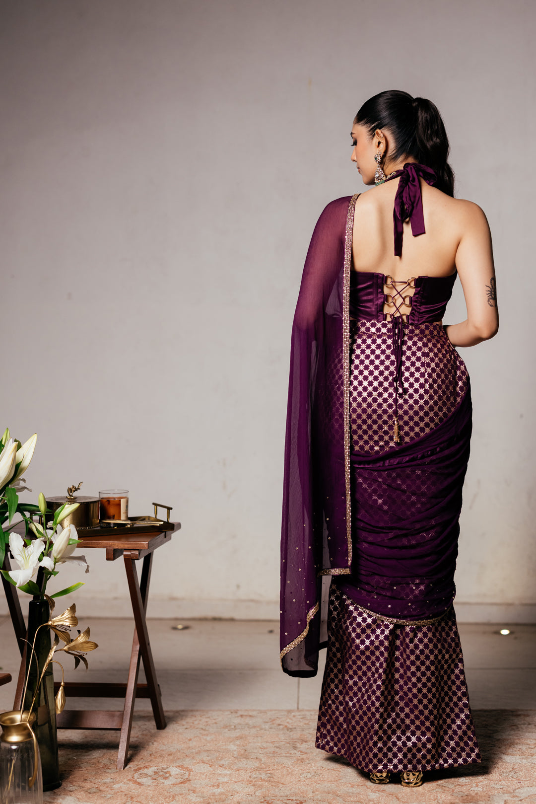 Shaam Drape Saree Set