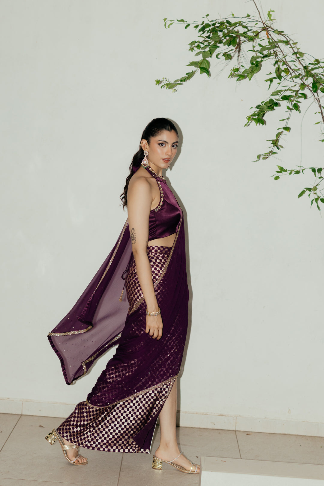 Shaam Drape Saree Set