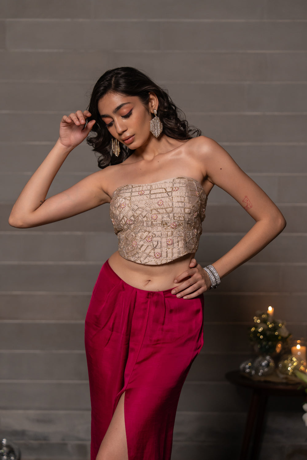 Dear Manhattan Corset Skirt Set