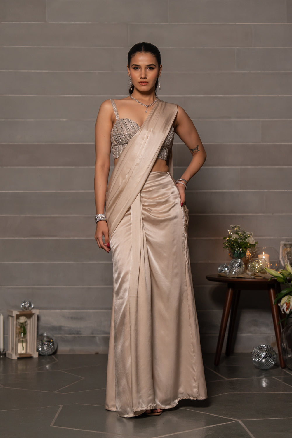 Glam Hour Drape Saree Set