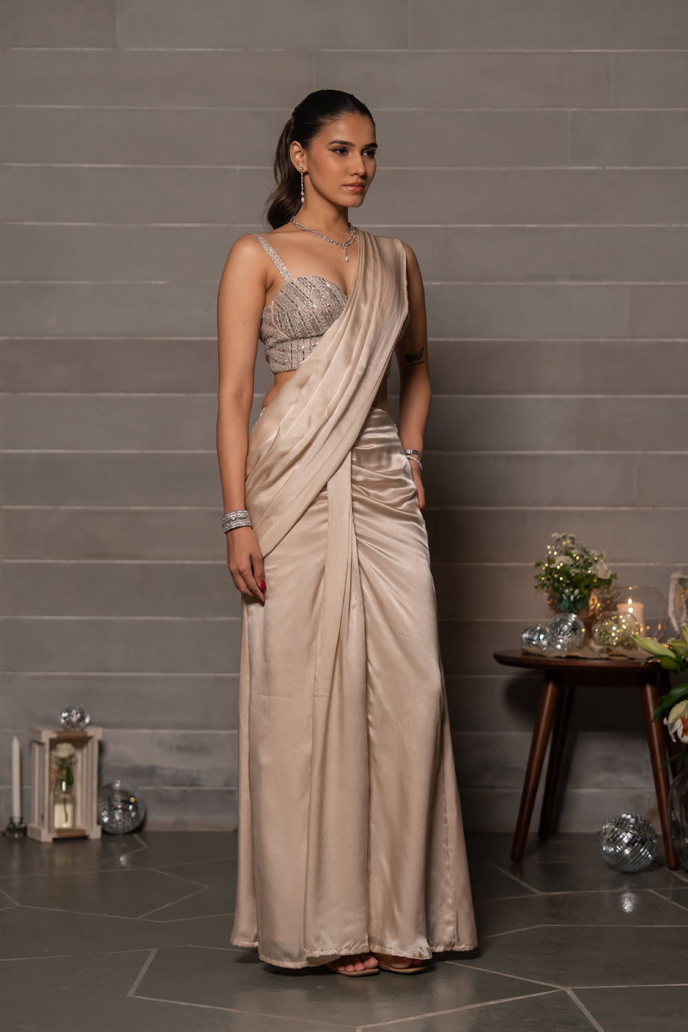 Glam Hour Drape Saree Set