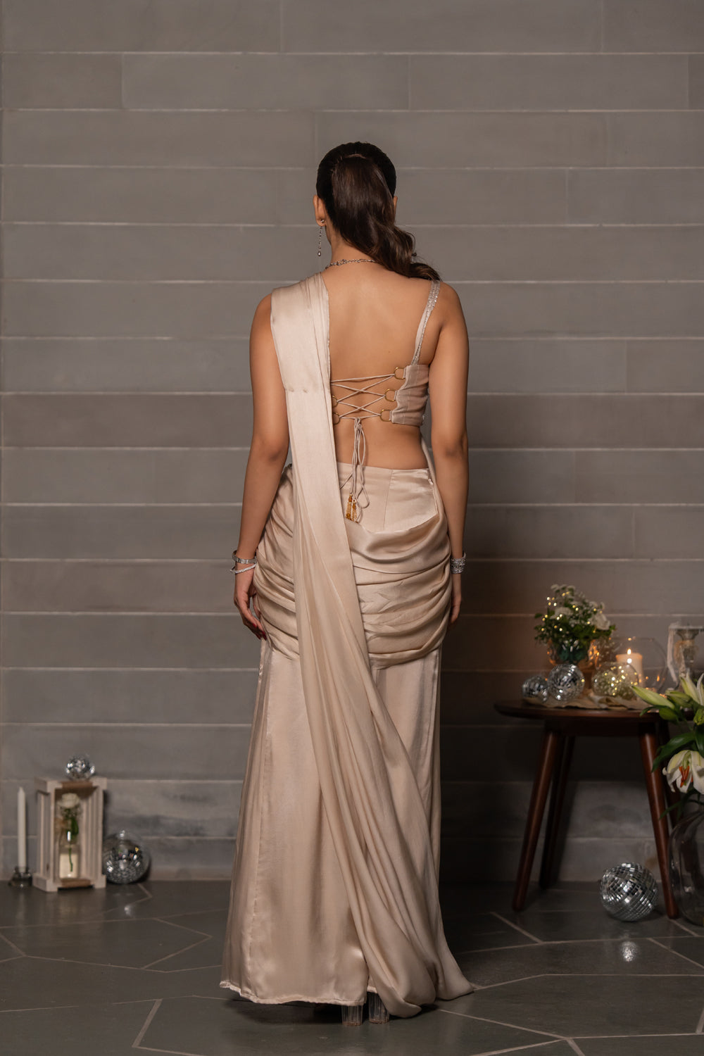 Glam Hour Drape Saree Set