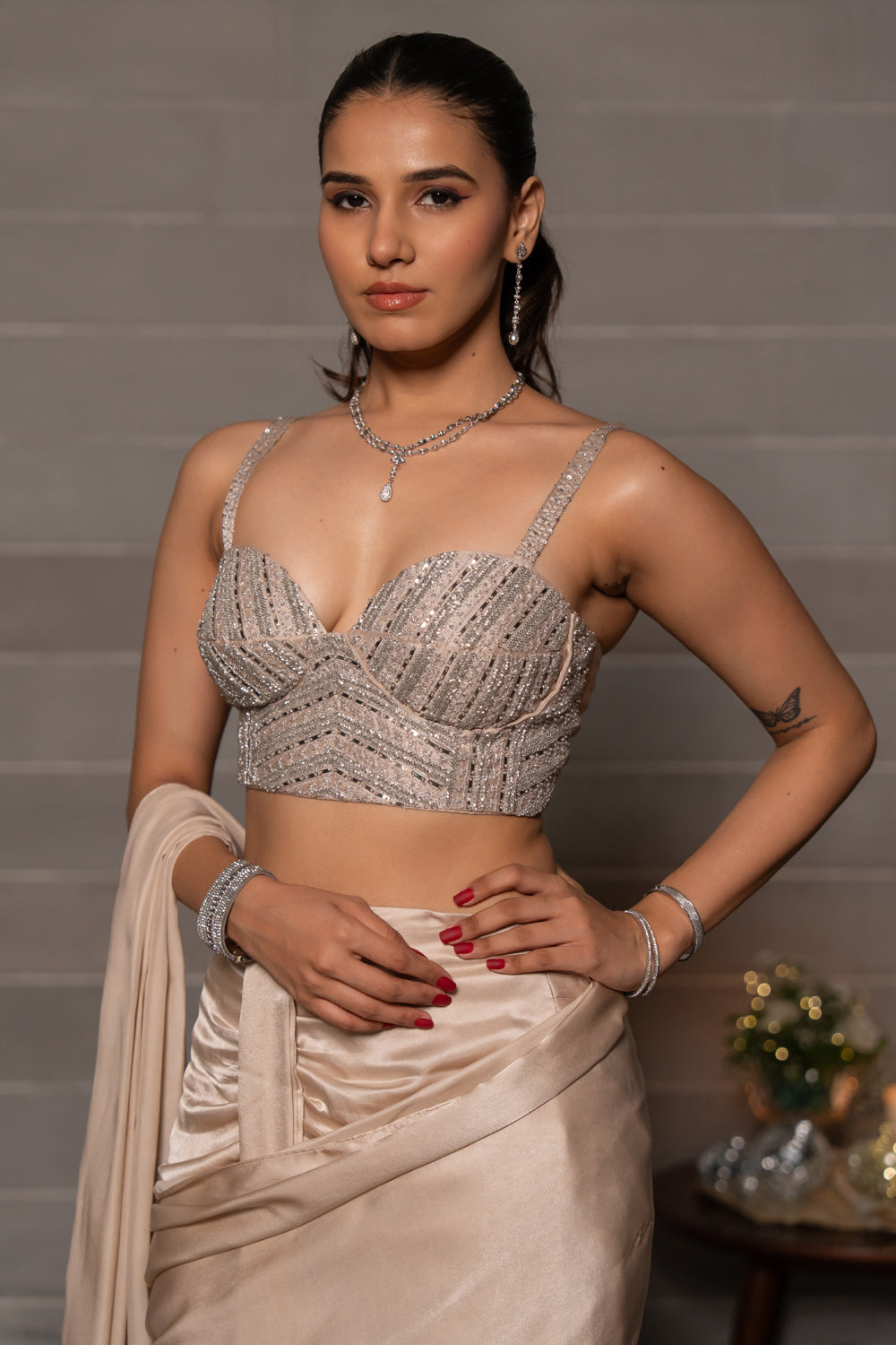 Glam Hour Drape Saree Set